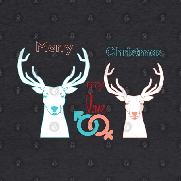 Deers Loving couple - Merry Christmas my LOVE by O.M design
